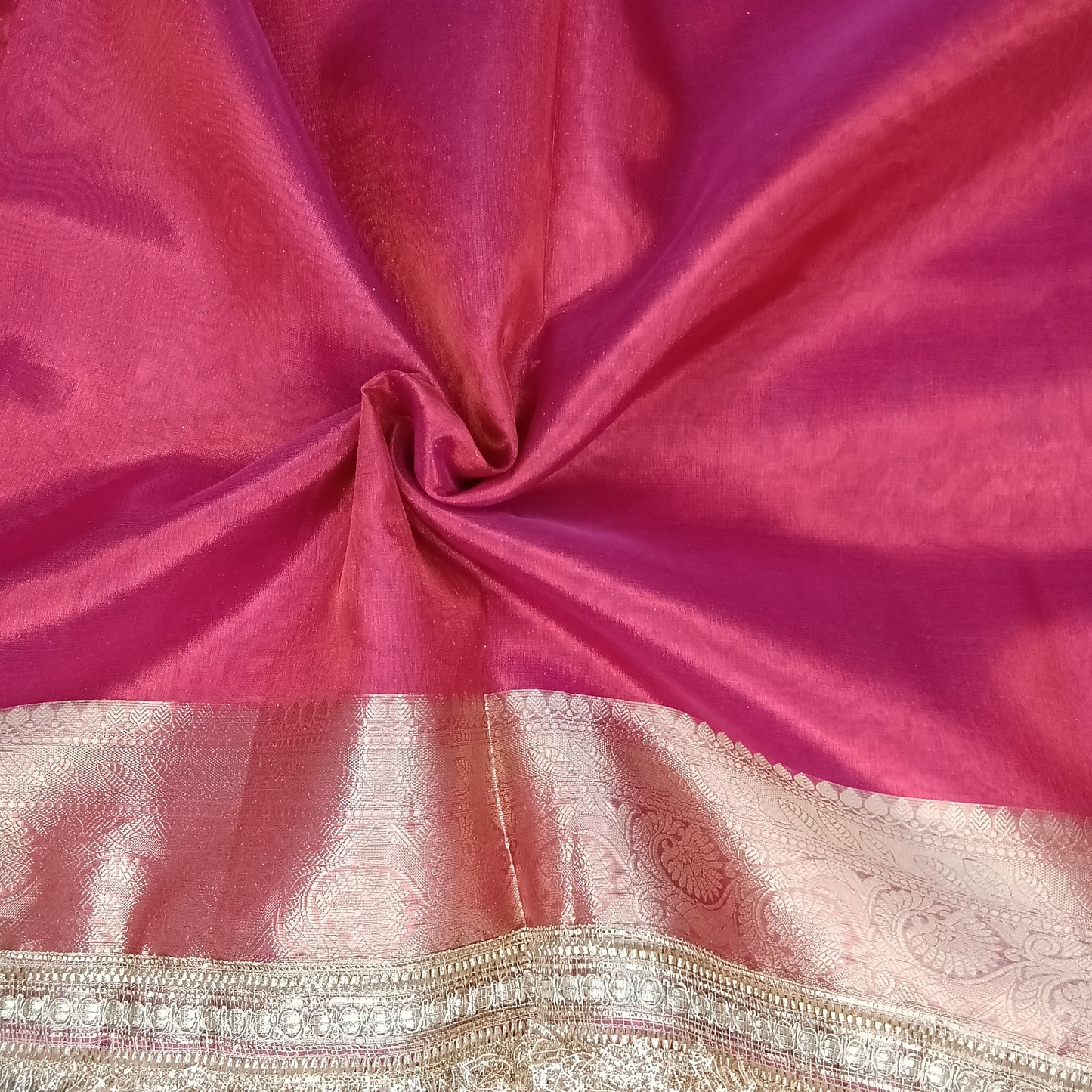 Fancy Tissue Lace Border Saree | SSTL303