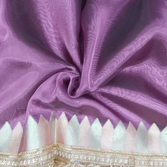 Fancy Tissue Lace Border Saree | SSTL303