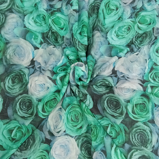 Georgette Floral Silk Saree | SSGF304