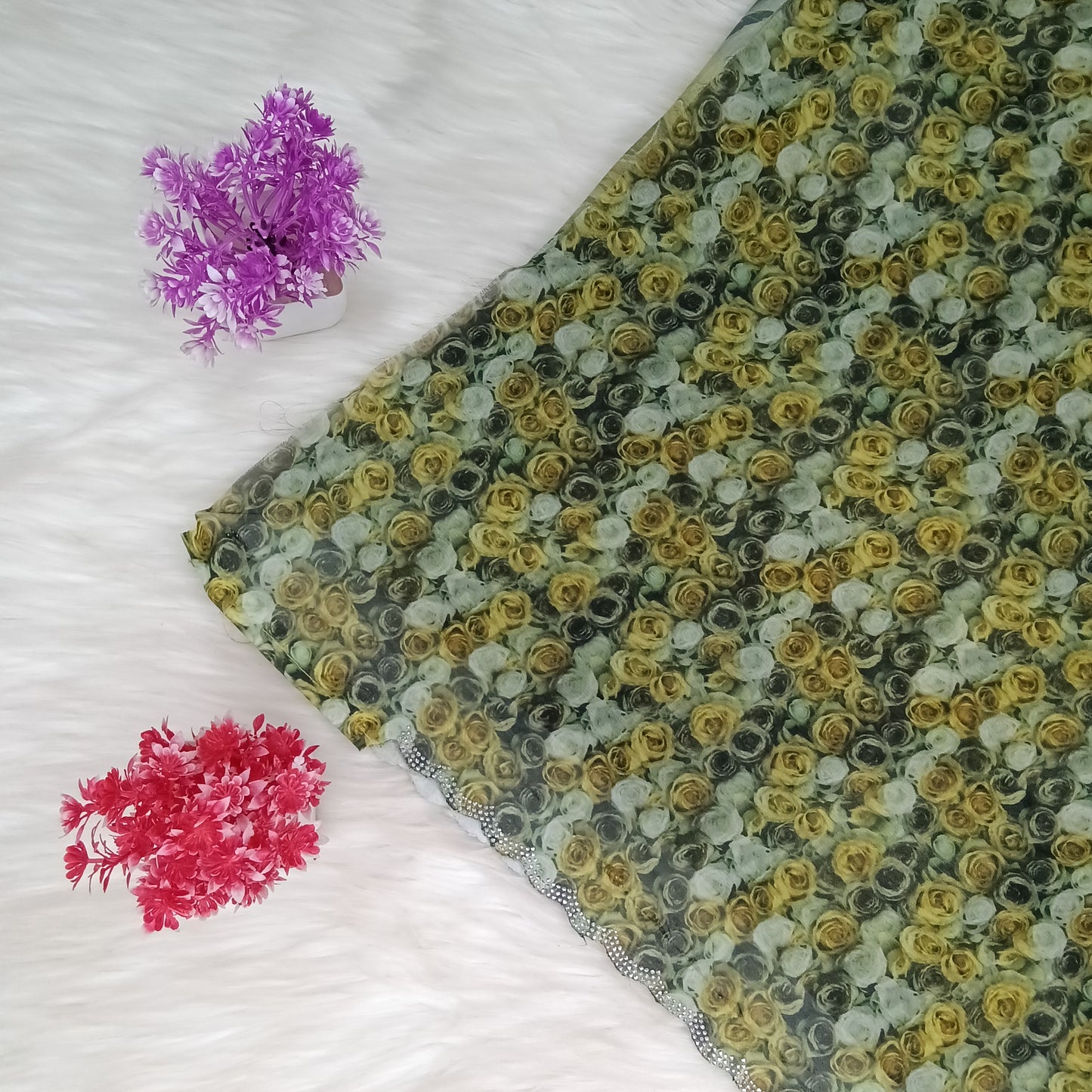 Georgette Floral Silk Saree | SSGF304