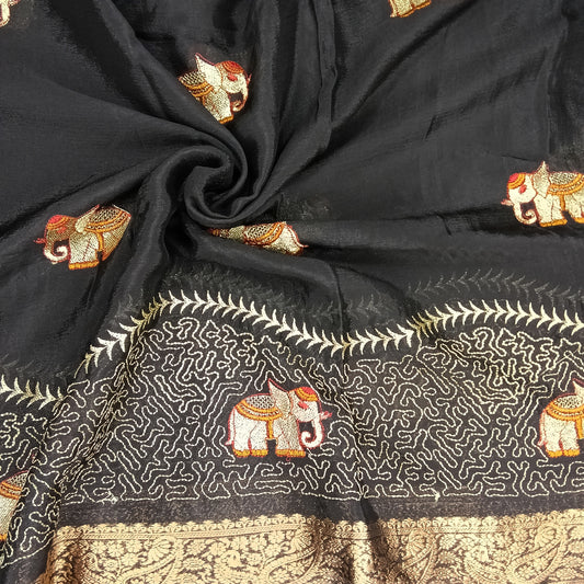 Elephant Premium Soft Viscose Saree | SSEP306
