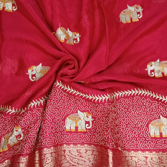 Elephant Premium Soft Viscose Saree | SSEP306