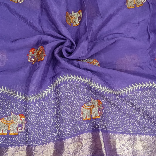 Elephant Premium Soft Viscose Saree | SSEP306