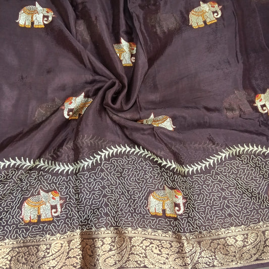 Elephant Premium Soft Viscose Saree | SSEP306