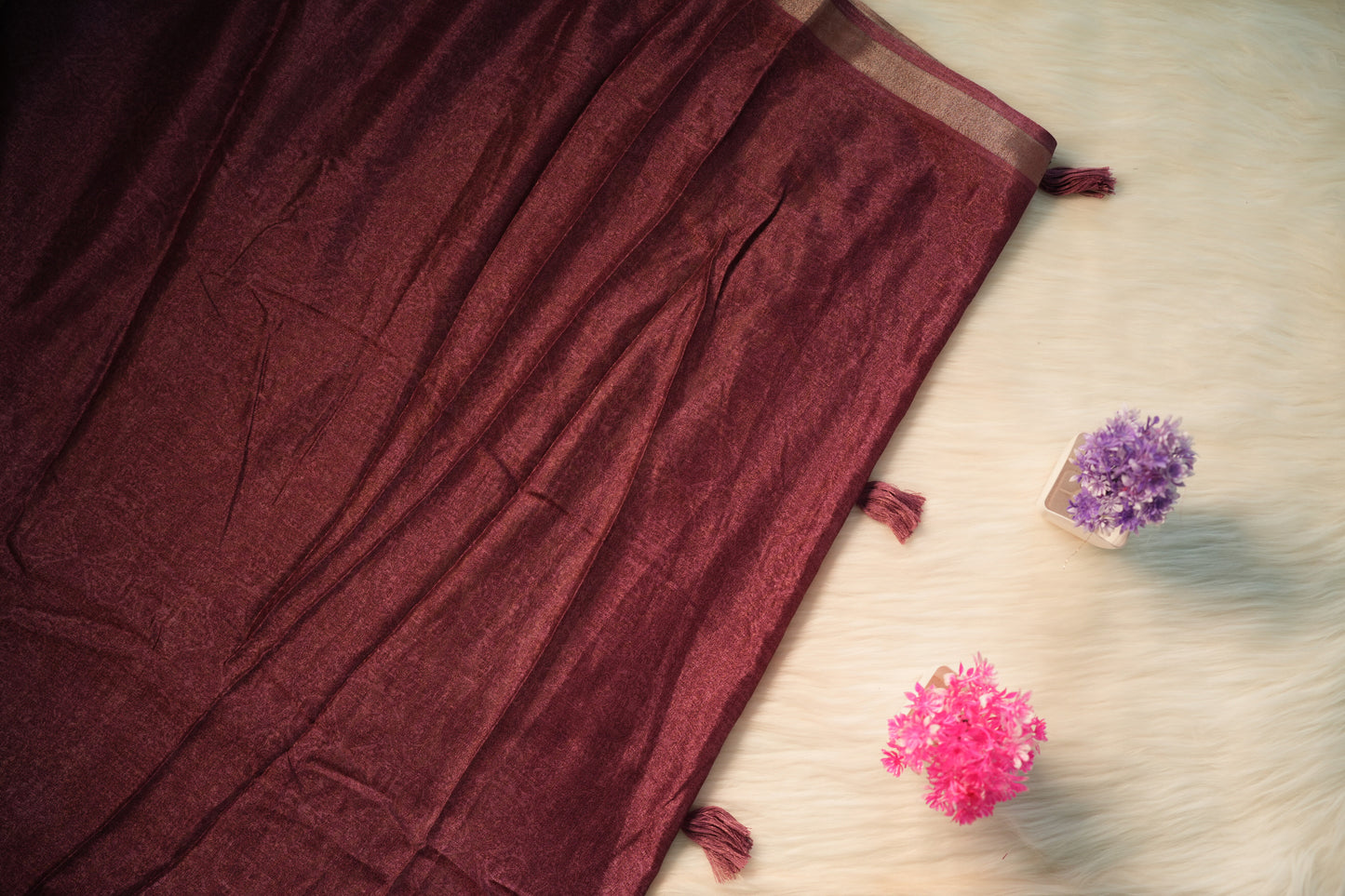 Soft Ajrakh Malai Cotton Saree | SSMC217