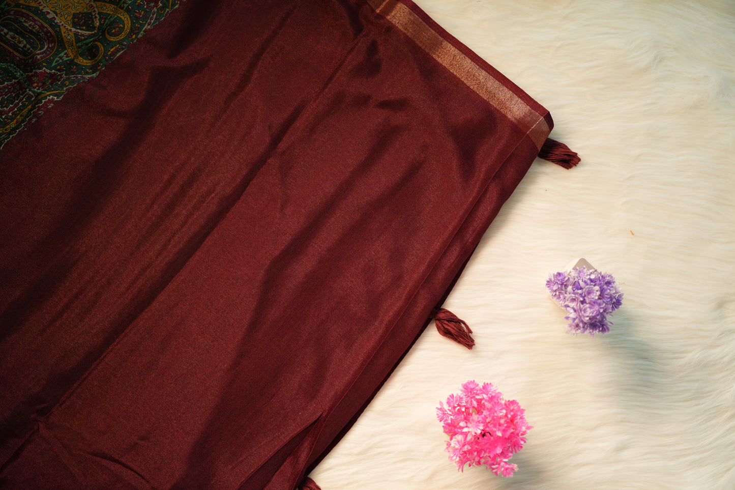 Soft Ajrakh Malai Cotton Saree | SSMC217