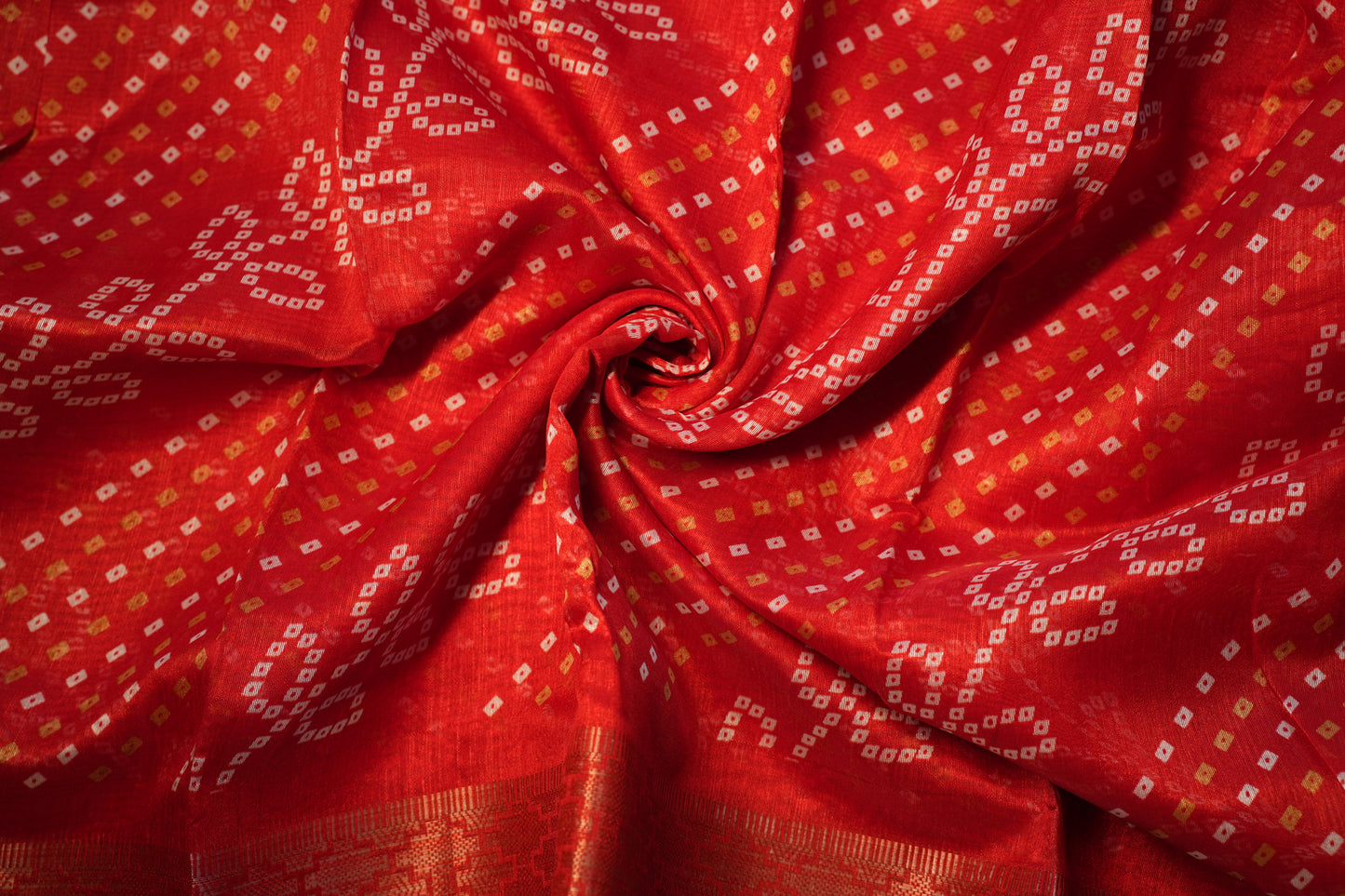 Dobby Border Fancy Flower Design Saree | SSFD225
