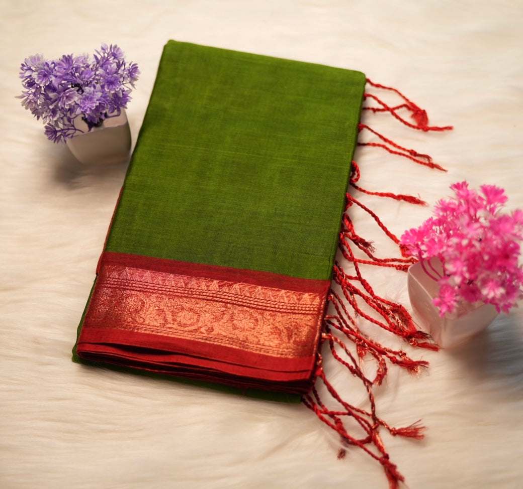 Rich Temple Cotton Saree | SSTS192