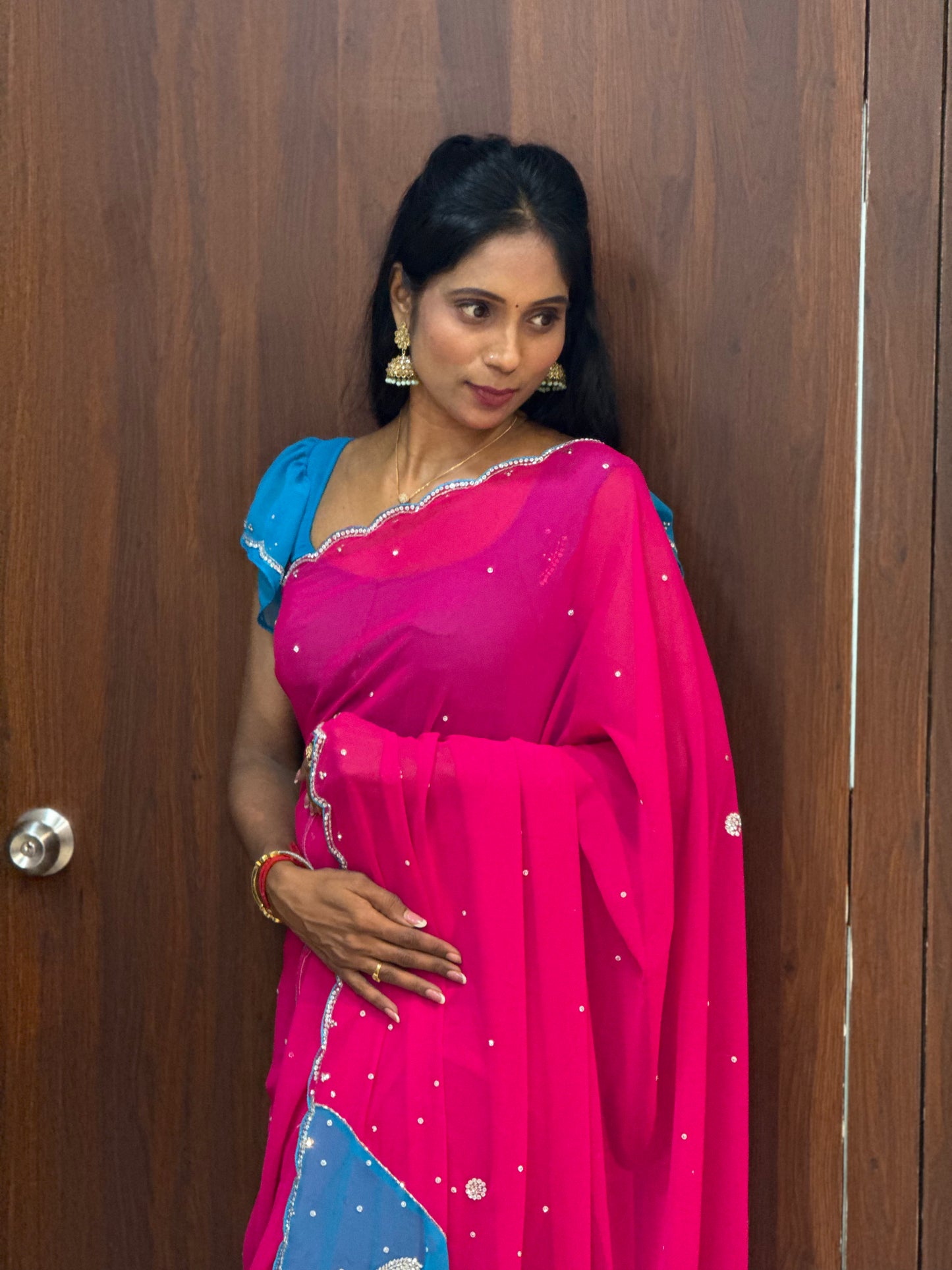 Fancy Stone Saree Code SSFS228
