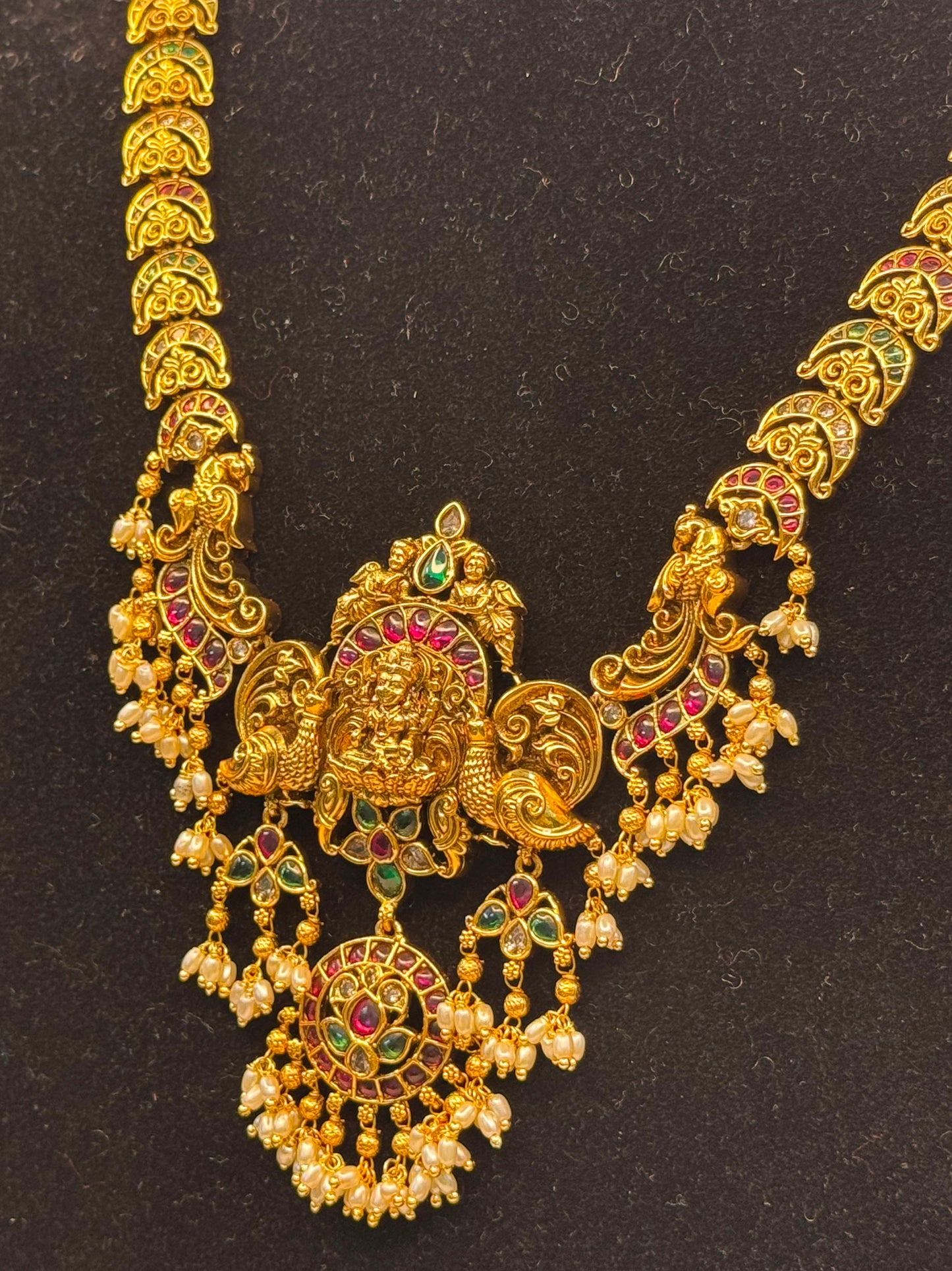 Premium Lakshmi Devi Temple Jewellery Necklace B10 | SSEPL049