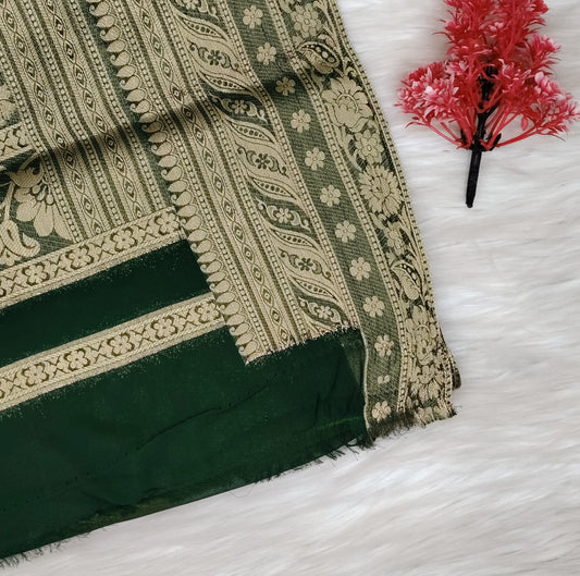 Georgette Contrast Saree | SSGS422