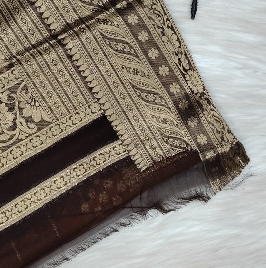 Georgette Contrast Saree | SSGS422