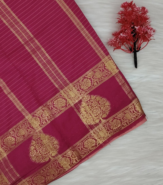 Georgette Contrast Saree | SSGS422