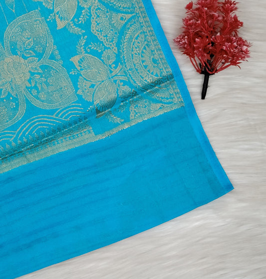 Grape Georgette Contrast Saree | SSGG424