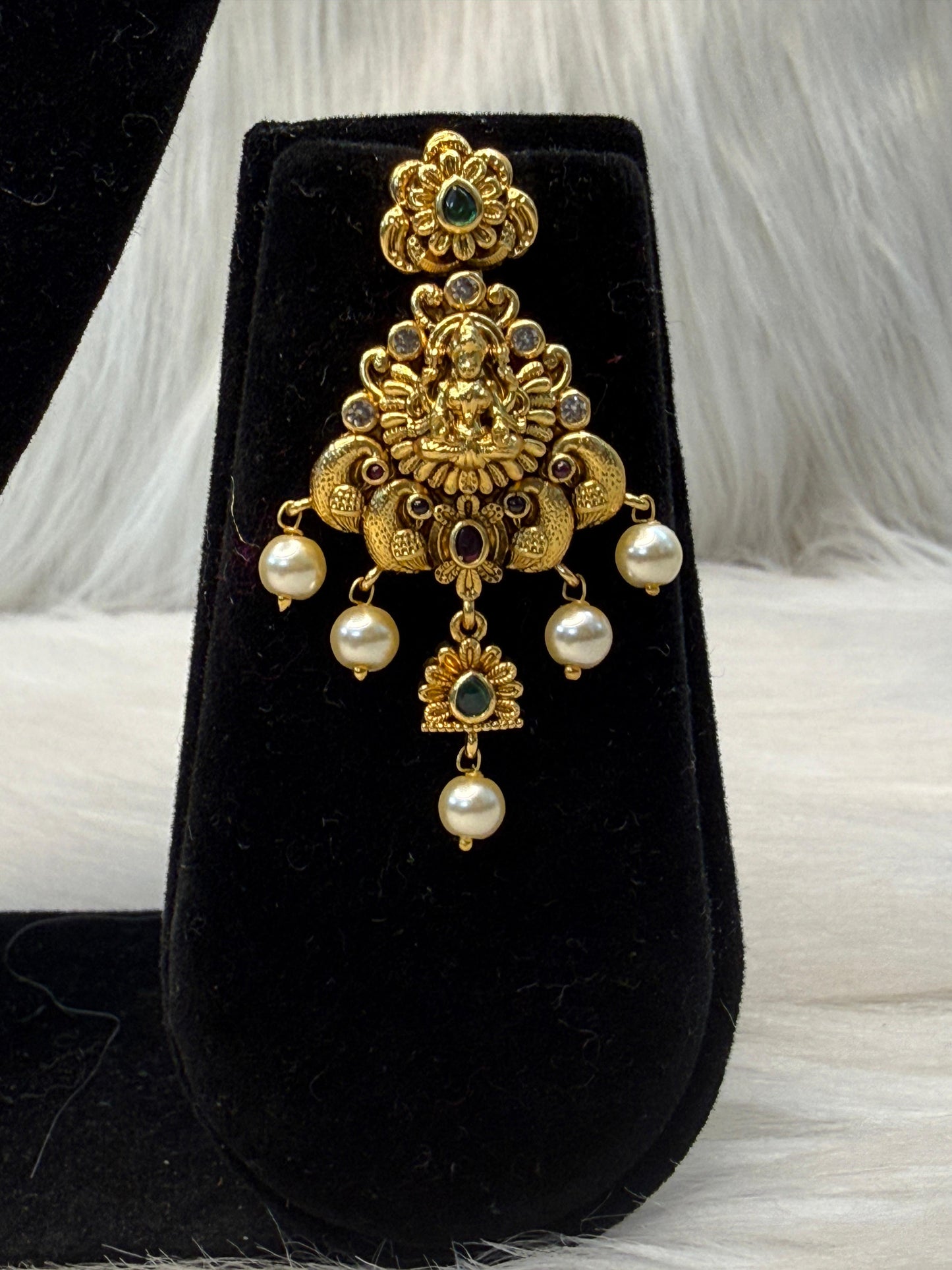 Antique Lakshmi Temple Je Necklace Set | SSAL86