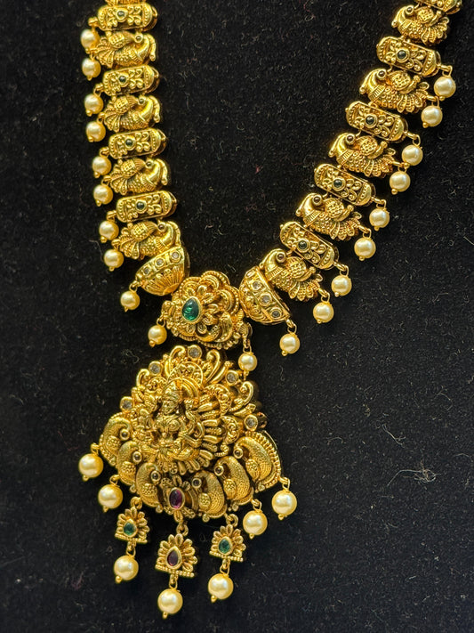 Antique Lakshmi Temple Necklace Set B5 | SSAL83