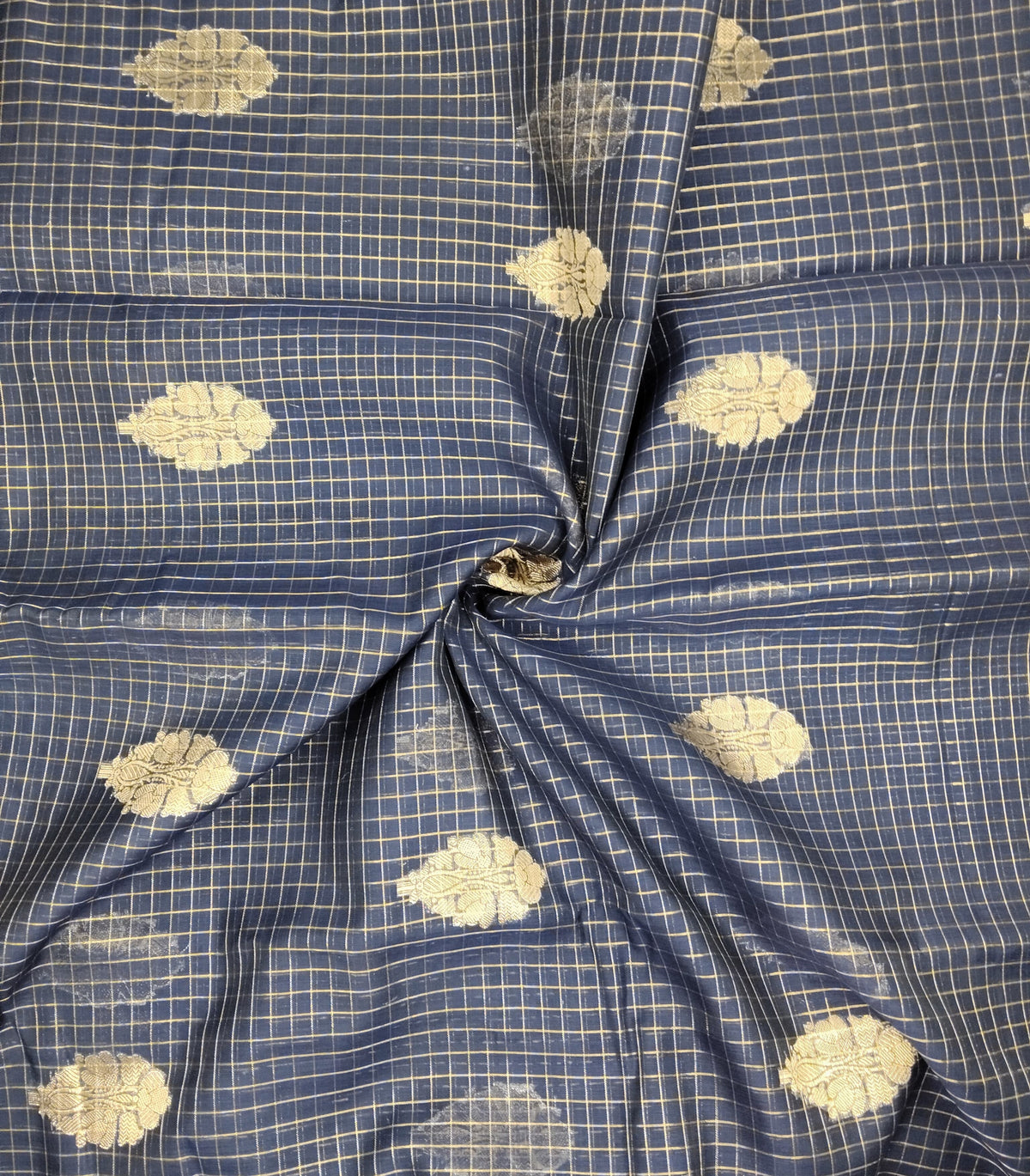Cotton Checked Oaks Saree | SSCC436