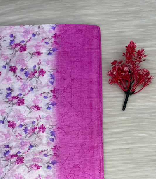 Linen Cotton Blend Saree | SSLC470