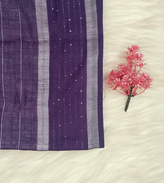 Linen Cotton Saree | SSLC490
