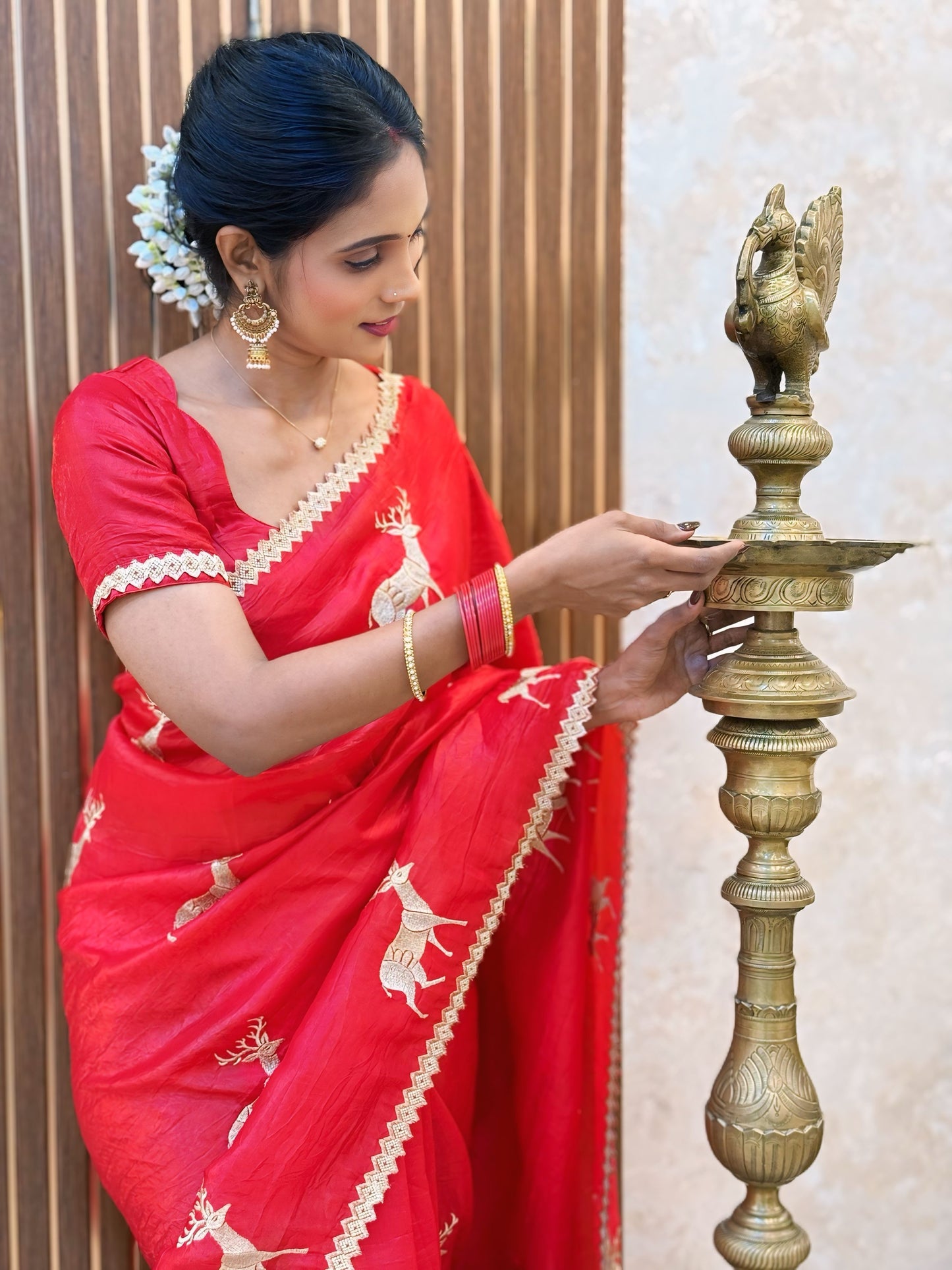 Crush Deer Saree | SSCD263