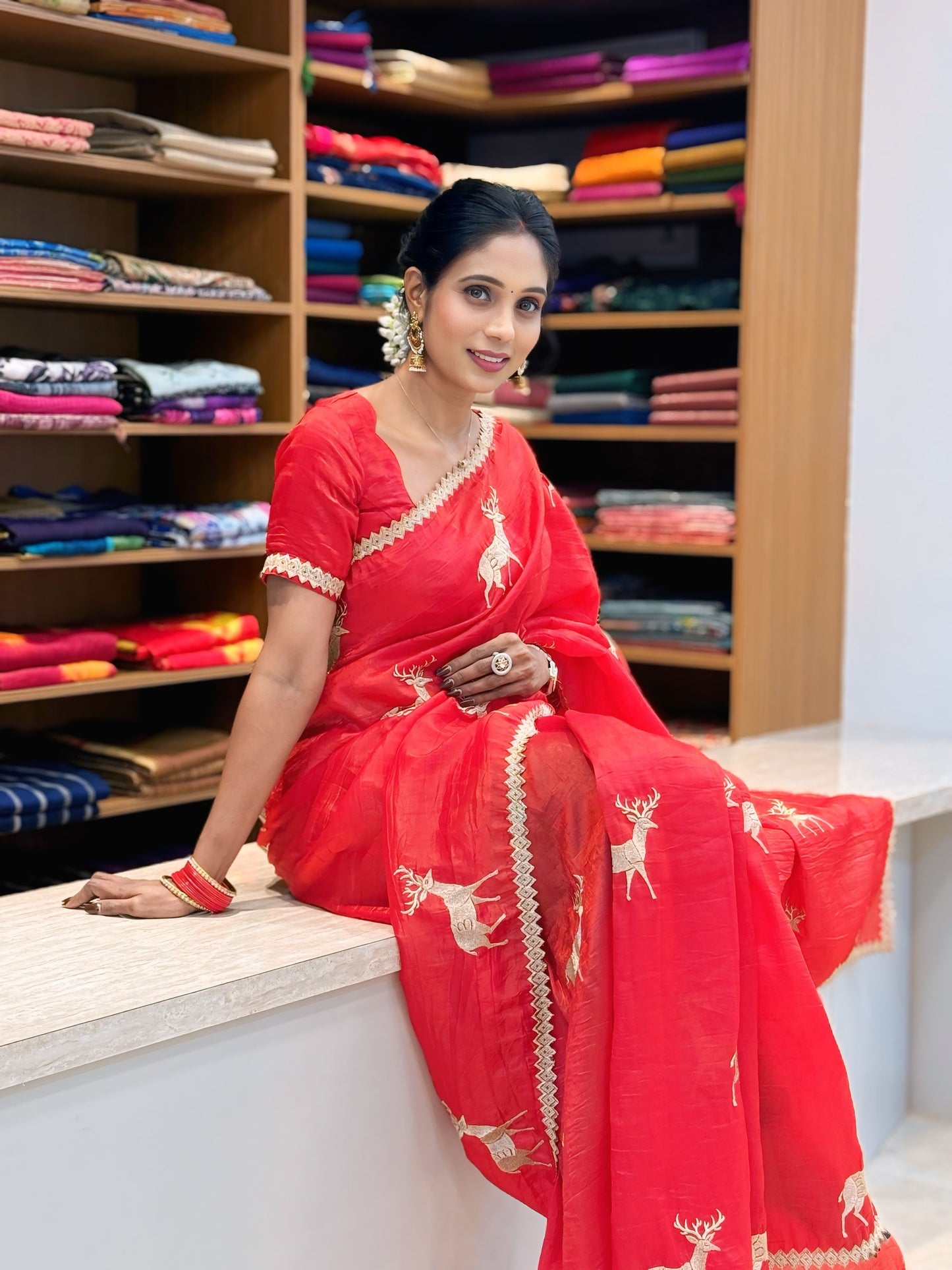 Crush Deer Saree | SSCD263