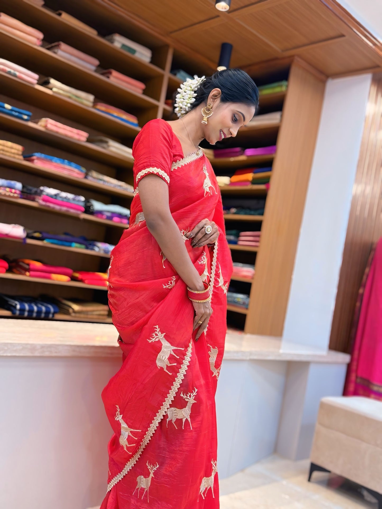 Crush Deer Saree | SSCD263