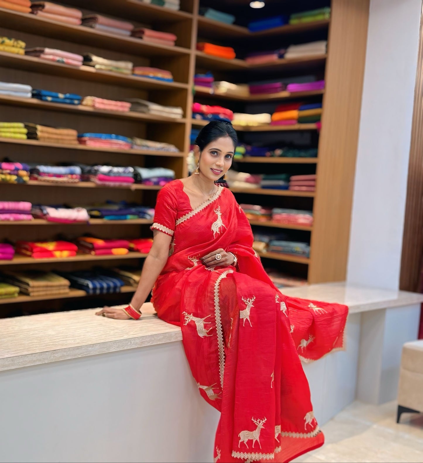Crush Deer Saree | SSCD263