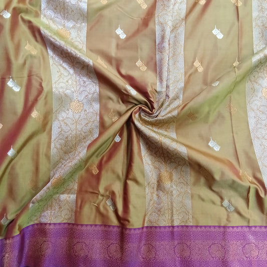 Golden Tissue Mustard Yellow Saree | SSGT354