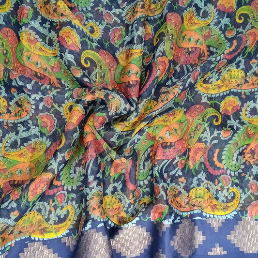 Kalamkari Printed Saree | SSKP356