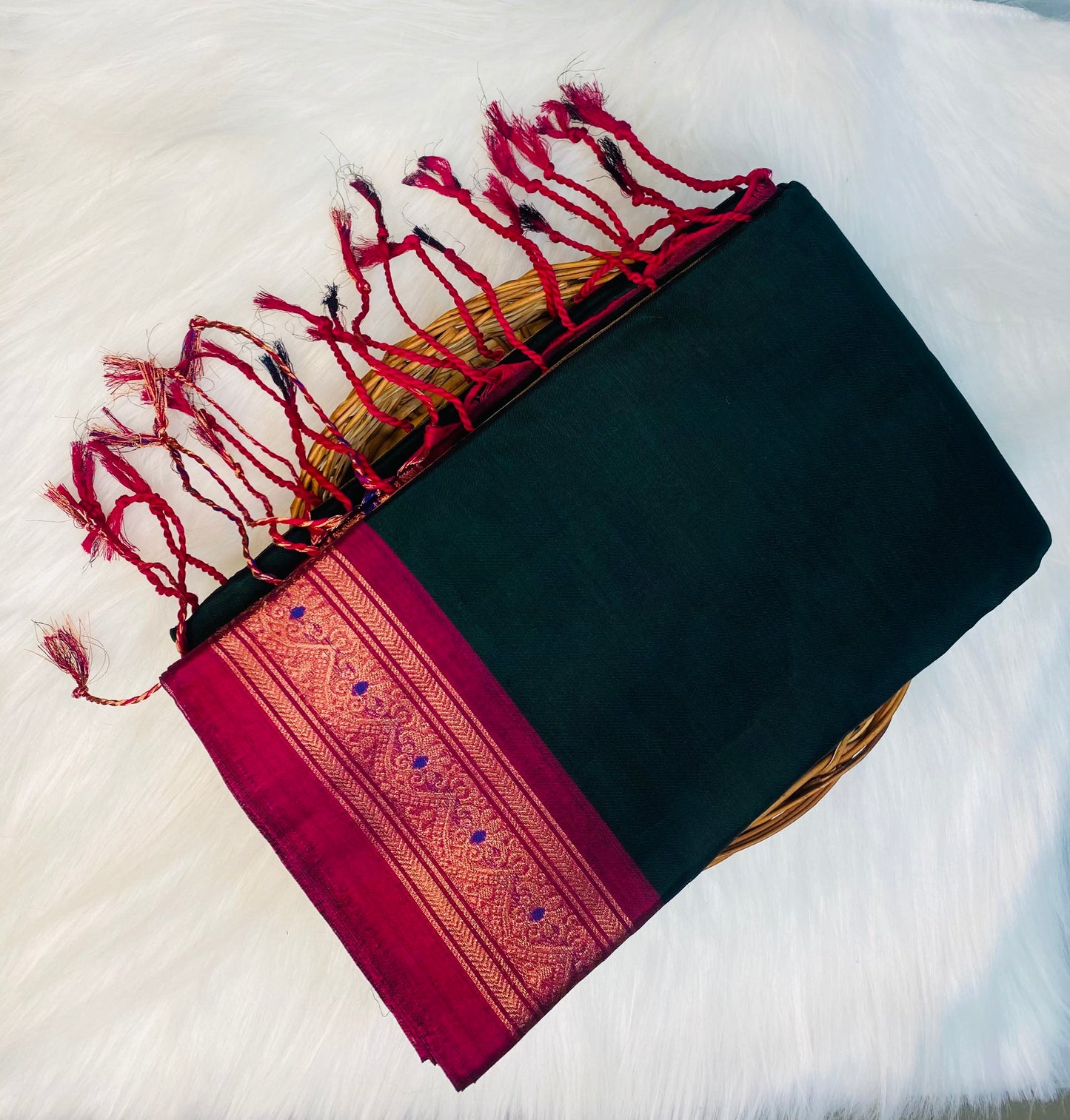 Rich Temple Cotton Saree | SSCS171