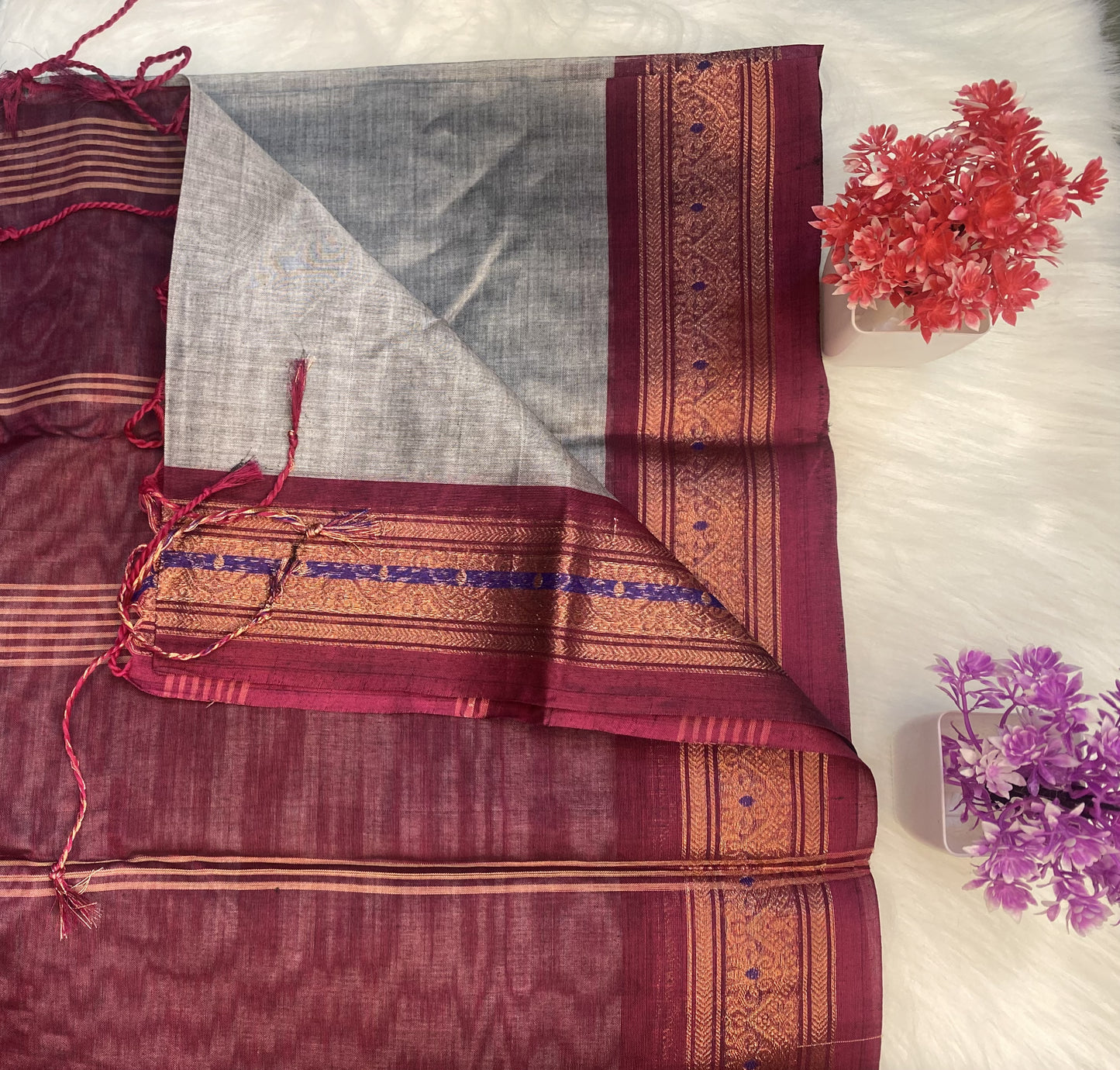 Rich Temple Cotton Saree | SSCS171