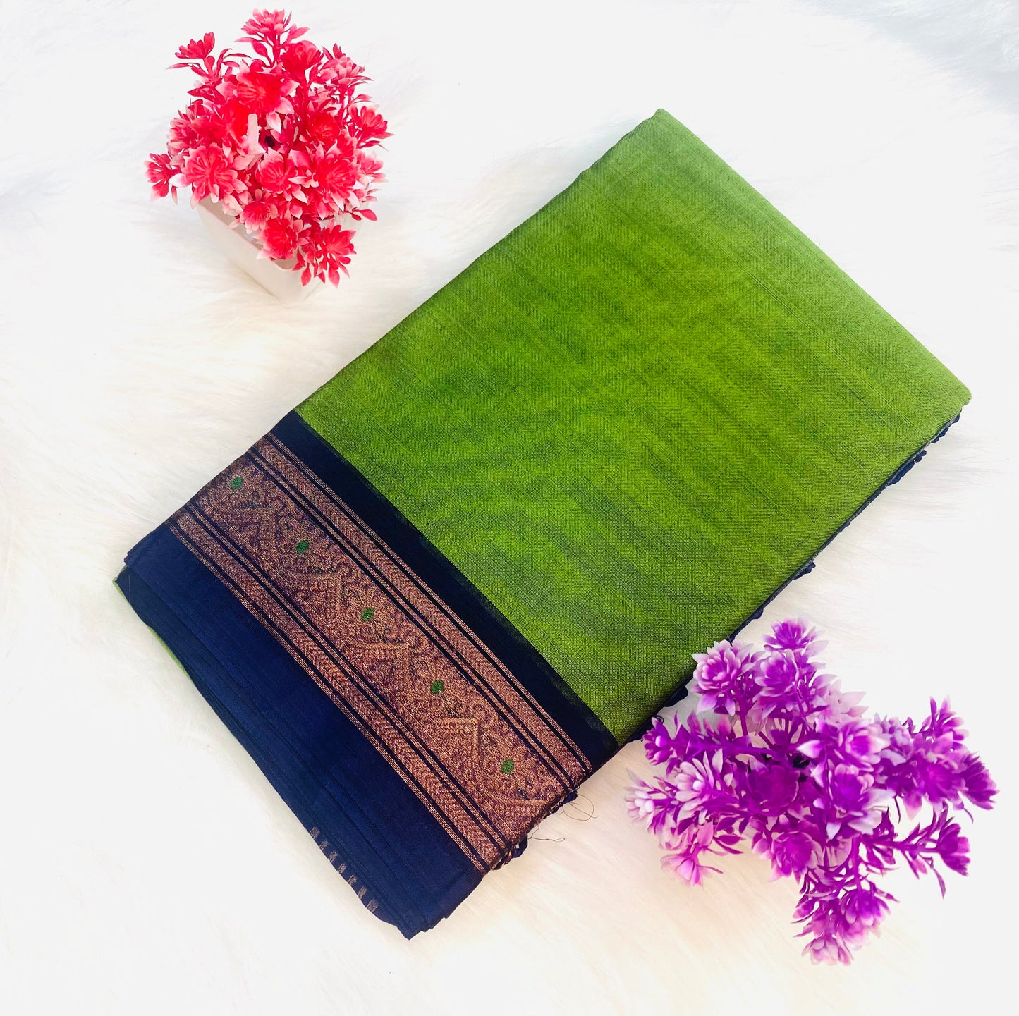 Rich Temple Cotton Saree | SSCS171