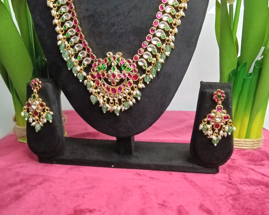 Kundan Necklace & Earrings Set | SSKN003
