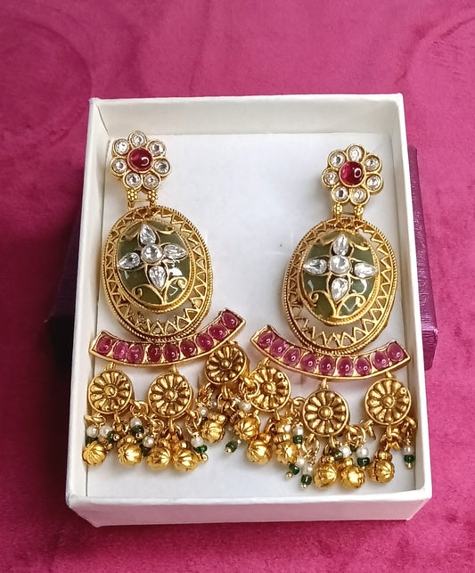 Rajamatha Heritage Temple Kundhan & Kemp Set | SSBL012