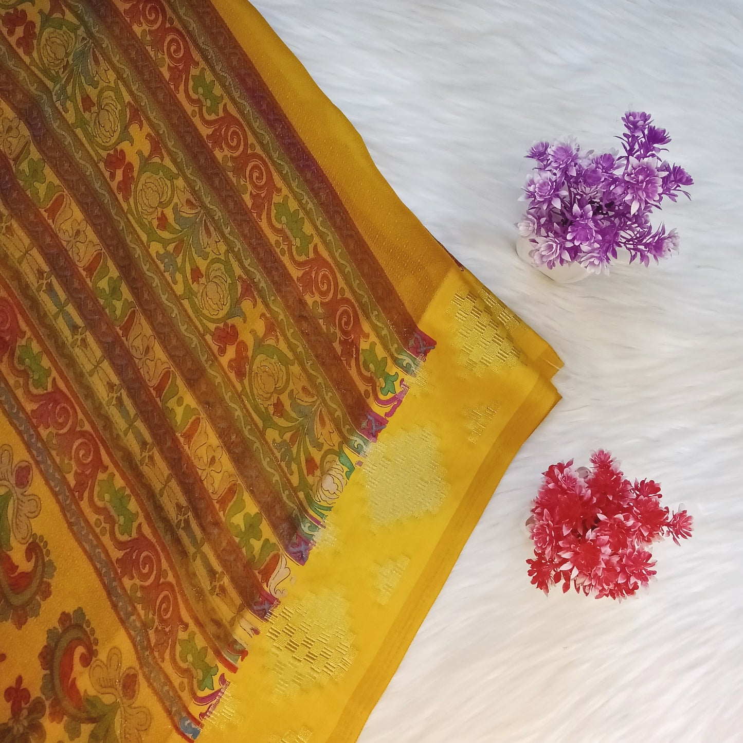 Kalamkari Printed Saree | SSKP356