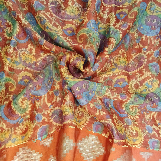 Kalamkari Printed Saree | SSKP356