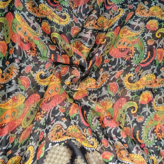 Kalamkari Printed Saree | SSKP356