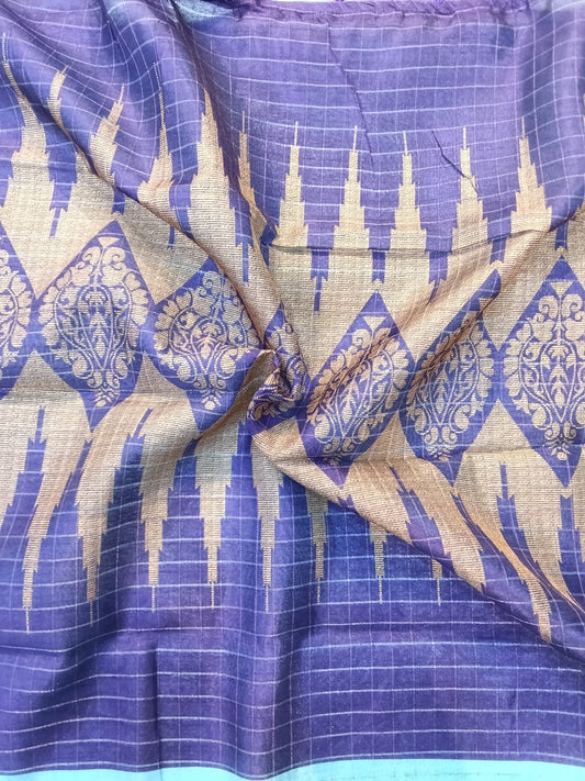 Chanderi Checks Saree | SSCS359