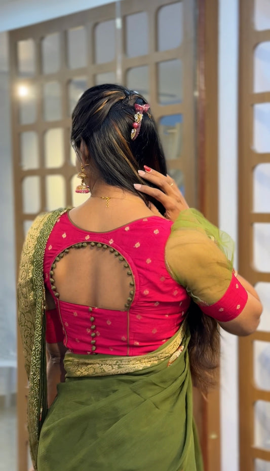 Hip Open Zip & Go Saree | SSHP308