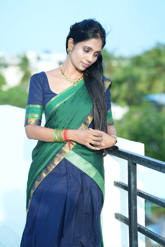 Temple Cotton Half Saree | SSHS212