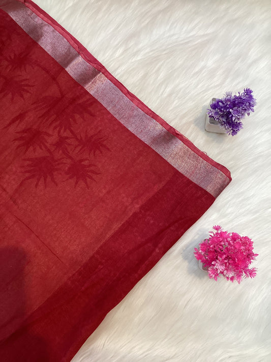 Premium Linen Cotton Saree | SSFT241