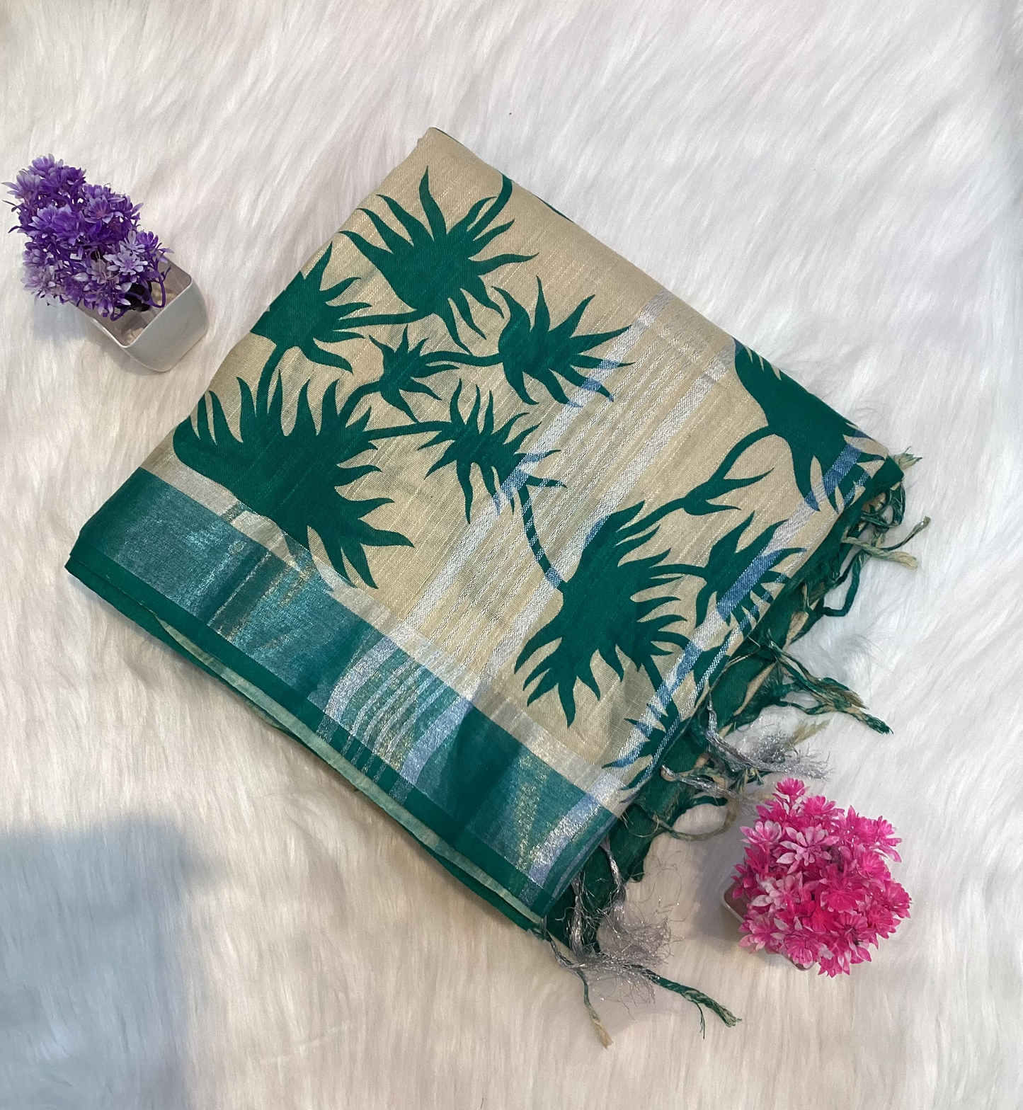 Premium Linen Cotton Saree | SSFT241