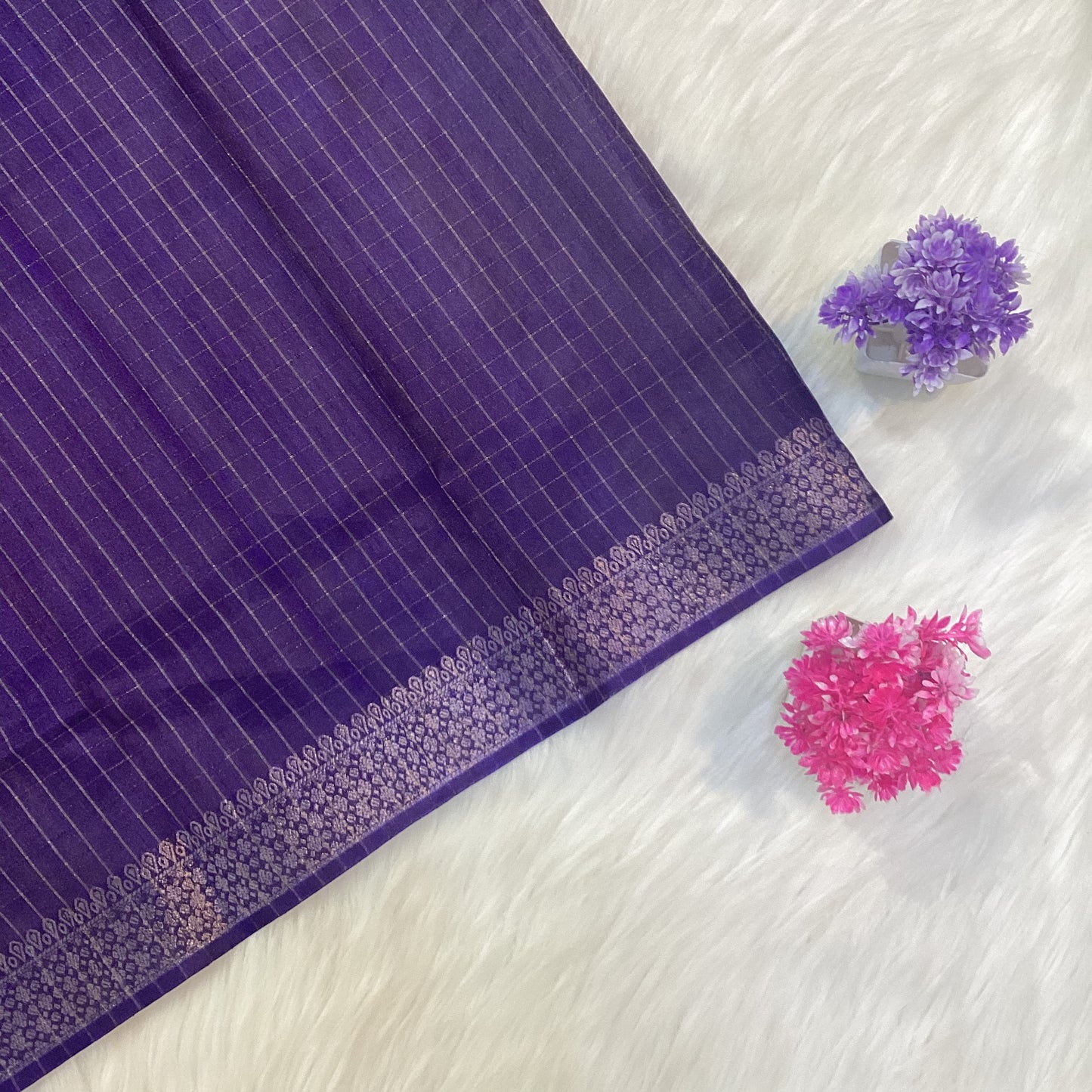 Chanderi Checks Saree | SSCC249