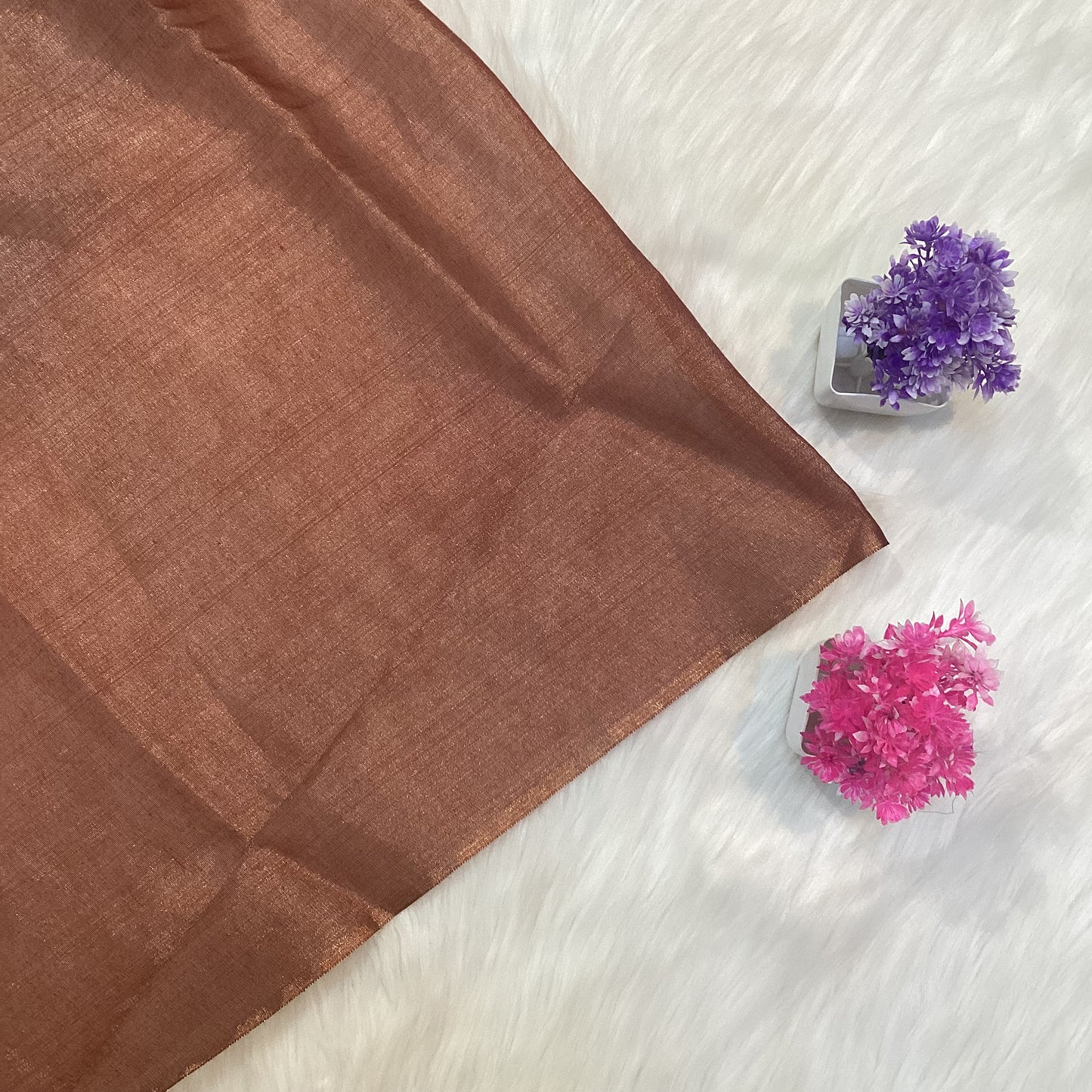 Tissue White Tussar Saree | SSWT250