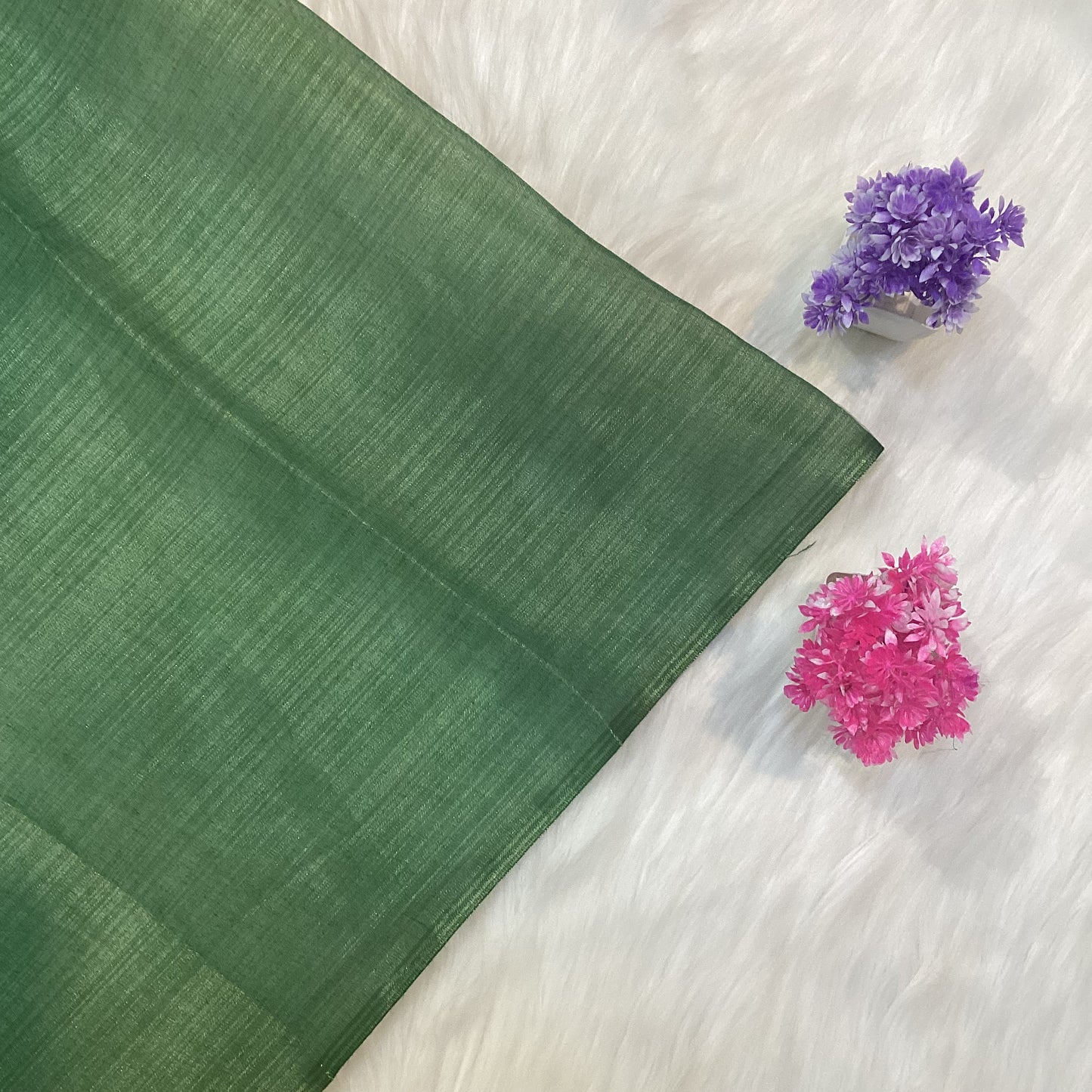 Tissue White Tussar Saree | SSWT250
