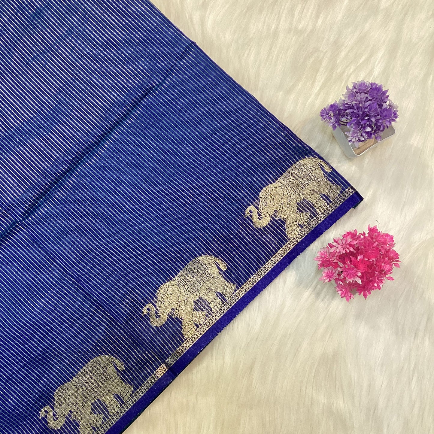 Elephant Tussar Silk Saree | SSTS254