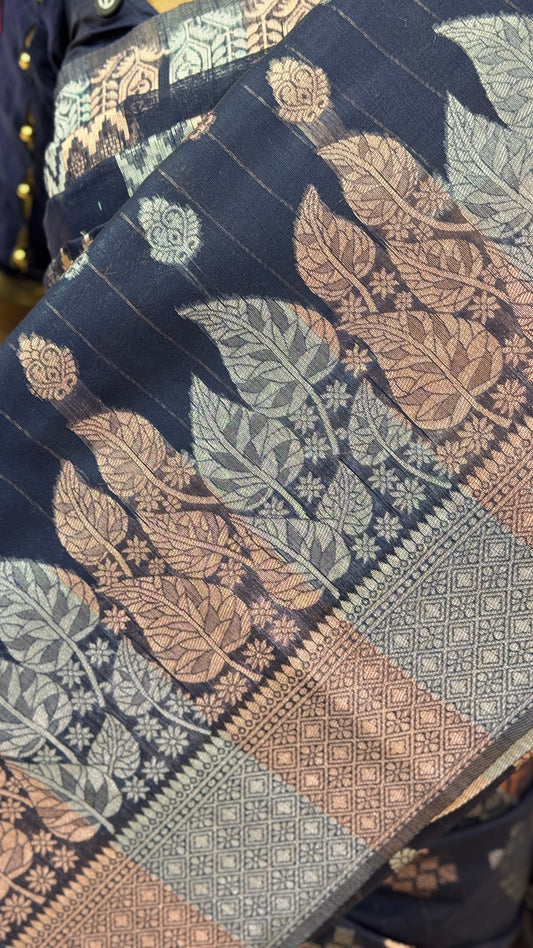 Kamala Cotton Turquoise Saree | SSKC338