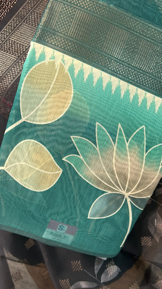 Floral Lotus Contemporary Saree | SSFL341