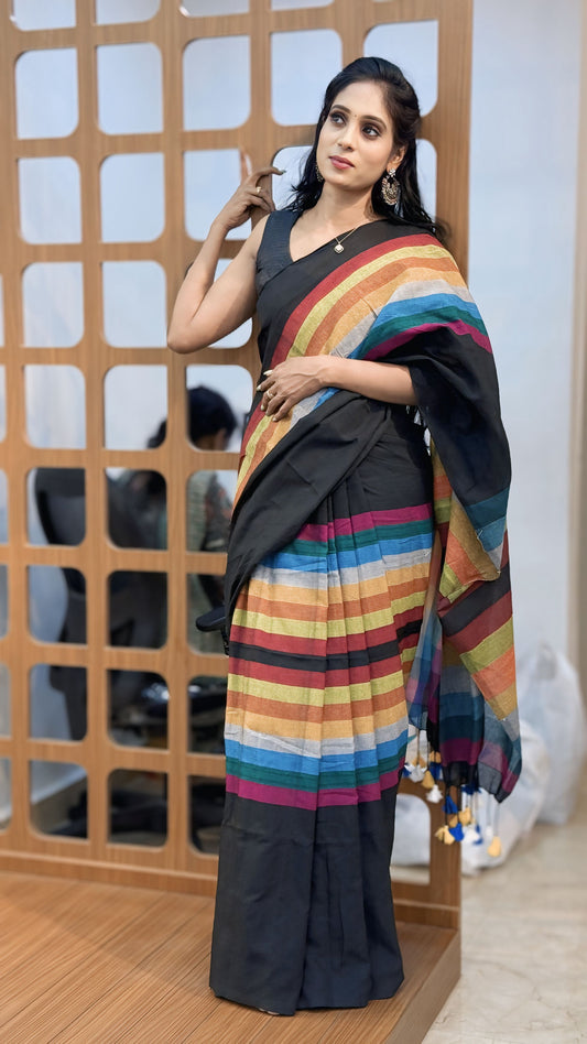 Pim Pom Mul Cotton Saree | SSDS277