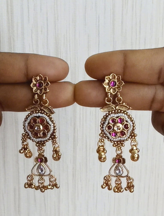 Uncut Polki Jadau Pacchi Kundhan & Kemp Set | SSBL016